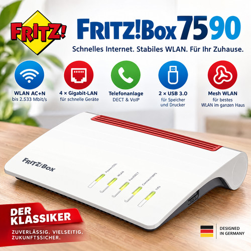 Avm fritzbox 7590 dsl modem - 7590, &